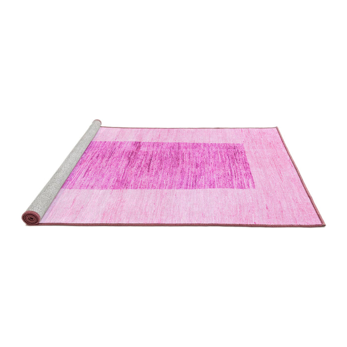 Sideview of Machine Washable Solid Pink Modern Rug, wshcon325pnk