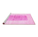 Sideview of Machine Washable Solid Pink Modern Rug, wshcon325pnk