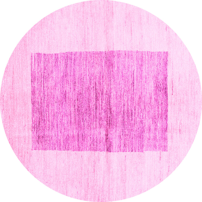 Round Solid Pink Modern Rug, con325pnk