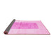 Sideview of Solid Pink Modern Rug, con325pnk