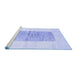 Sideview of Machine Washable Solid Blue Modern Rug, wshcon325blu