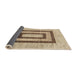 Thickness of Contemporary Dark Gold Brown Modern Rug, con326