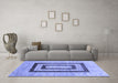 Machine Washable Abstract Blue Contemporary Rug in a Living Room, wshcon326blu