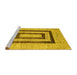 Sideview of Machine Washable Abstract Yellow Contemporary Rug, wshcon326yw