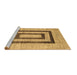 Sideview of Machine Washable Abstract Brown Contemporary Rug, wshcon326brn