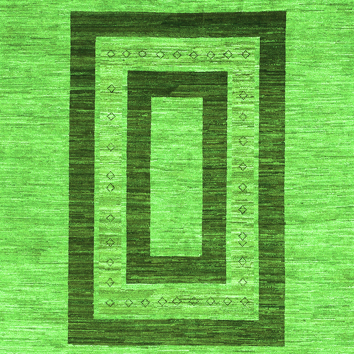 Abstract Green Contemporary Rug, con326grn