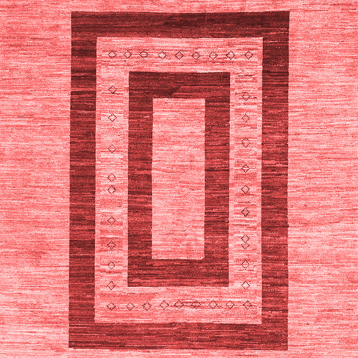 Machine Washable Abstract Red Contemporary Rug, wshcon326red