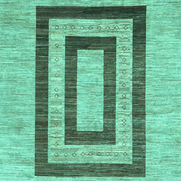 Machine Washable Abstract Turquoise Contemporary Area Rugs, wshcon326turq