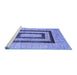 Sideview of Machine Washable Abstract Blue Contemporary Rug, wshcon326blu