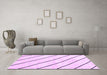 Machine Washable Solid Purple Modern Area Rugs in a Living Room, wshcon327pur