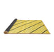 Sideview of Solid Yellow Modern Rug, con327yw