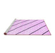 Sideview of Machine Washable Solid Purple Modern Area Rugs, wshcon327pur