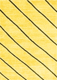 Solid Yellow Modern Rug, con327yw