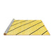 Sideview of Machine Washable Solid Yellow Modern Rug, wshcon327yw