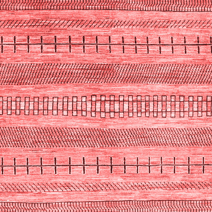 Machine Washable Abstract Red Contemporary Rug, wshcon328red