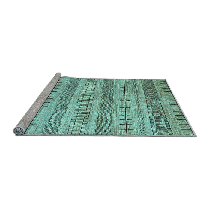 Sideview of Machine Washable Abstract Light Blue Contemporary Rug, wshcon328lblu