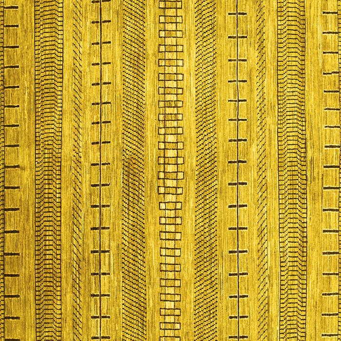 Square Machine Washable Abstract Yellow Contemporary Rug, wshcon328yw