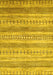 Machine Washable Abstract Yellow Contemporary Rug, wshcon328yw