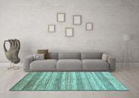 Machine Washable Abstract Light Blue Contemporary Rug, wshcon328lblu