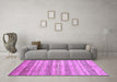 Machine Washable Abstract Purple Contemporary Area Rugs in a Living Room, wshcon328pur