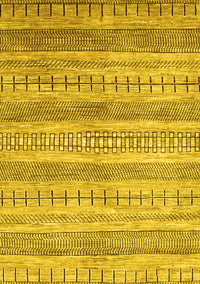 Abstract Yellow Contemporary Rug, con328yw