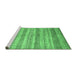 Sideview of Machine Washable Abstract Emerald Green Contemporary Area Rugs, wshcon328emgrn