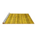 Sideview of Machine Washable Abstract Yellow Contemporary Rug, wshcon328yw