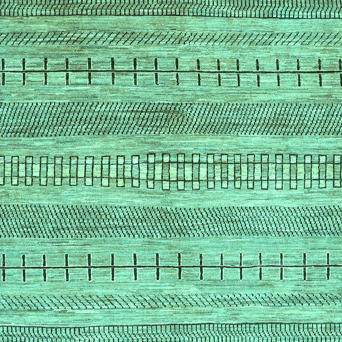 Machine Washable Abstract Turquoise Contemporary Area Rugs, wshcon328turq