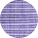 Round Machine Washable Abstract Blue Contemporary Rug, wshcon329blu