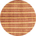 Round Machine Washable Abstract Brown Contemporary Rug, wshcon329brn