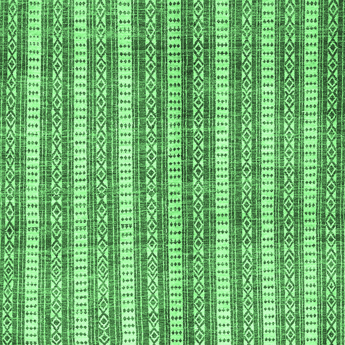 Machine Washable Abstract Emerald Green Contemporary Area Rugs, wshcon329emgrn