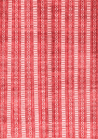 Abstract Red Contemporary Rug, con329red