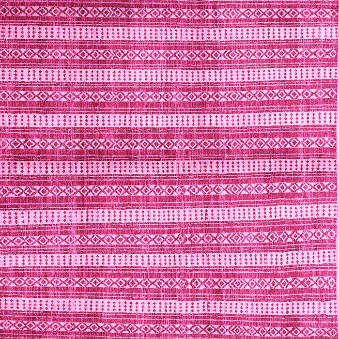 Square Machine Washable Abstract Pink Contemporary Rug, wshcon329pnk
