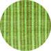 Machine Washable Abstract Green Contemporary Area Rugs, wshcon329grn