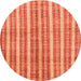 Square Abstract Orange Contemporary Rug, con329org