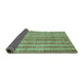 Sideview of Abstract Turquoise Contemporary Rug, con329turq