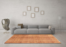 Machine Washable Abstract Brown Contemporary Rug in a Living Room,, wshcon329brn
