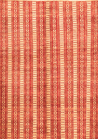 Abstract Orange Contemporary Rug, con329org