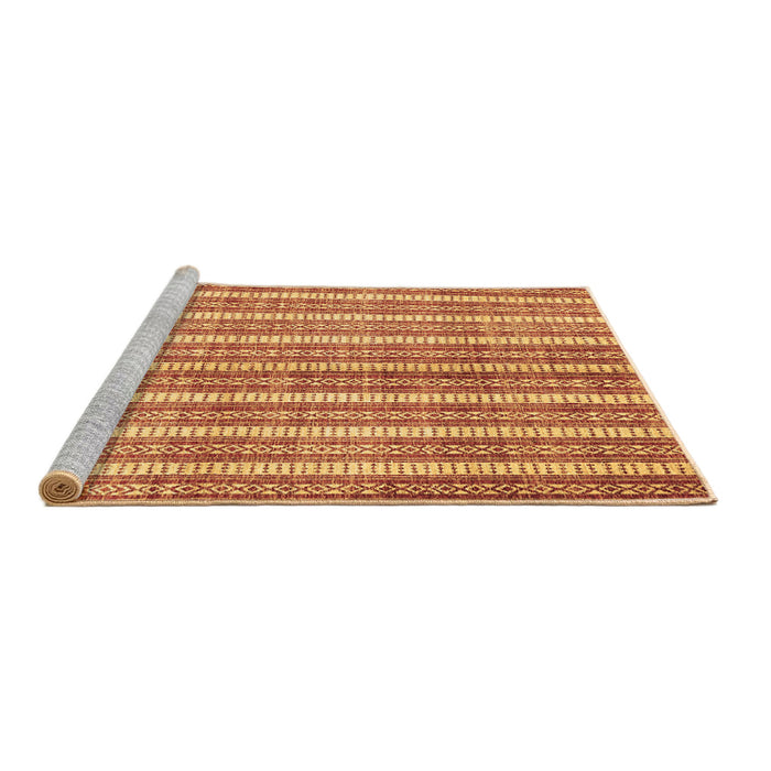 Sideview of Machine Washable Abstract Brown Contemporary Rug, wshcon329brn