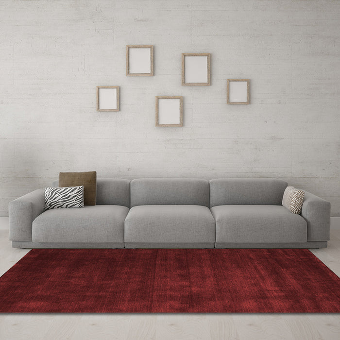 Contemporary Red Washable Rugs