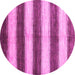 Round Abstract Pink Contemporary Rug, con330pnk