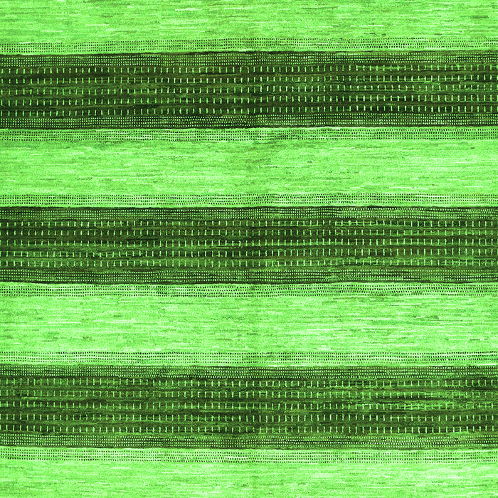 Serging Thickness of Machine Washable Abstract Green Contemporary Area Rugs, wshcon330grn