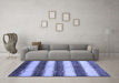 Machine Washable Abstract Blue Contemporary Rug in a Living Room, wshcon330blu