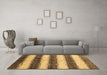 Machine Washable Abstract Brown Contemporary Rug in a Living Room,, wshcon330brn