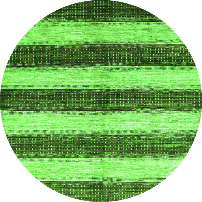 Machine Washable Abstract Green Contemporary Area Rugs, wshcon330grn