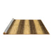 Sideview of Machine Washable Abstract Brown Contemporary Rug, wshcon330brn