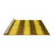 Sideview of Machine Washable Abstract Yellow Contemporary Rug, wshcon330yw