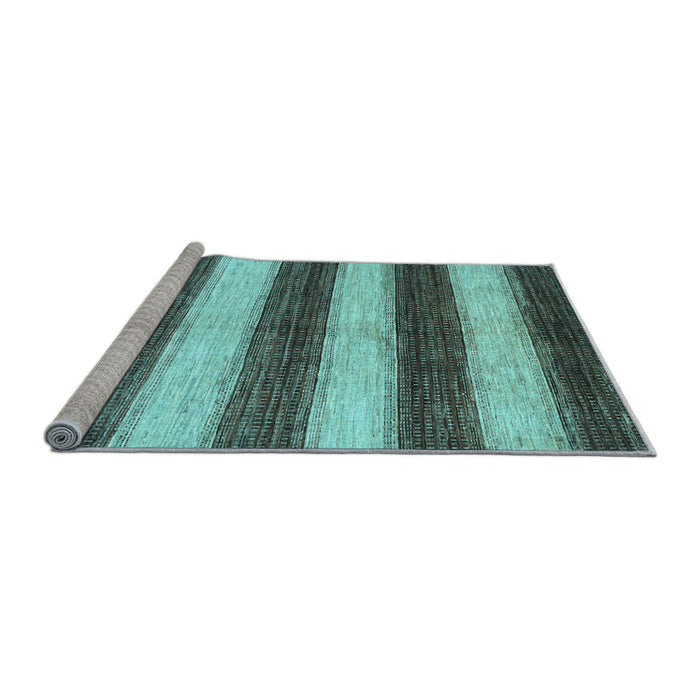 Sideview of Machine Washable Abstract Light Blue Contemporary Rug, wshcon330lblu