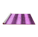 Sideview of Machine Washable Abstract Purple Contemporary Area Rugs, wshcon330pur