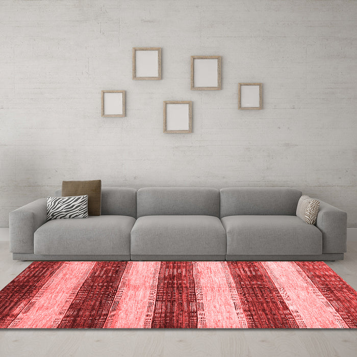Contemporary Red Washable Rugs